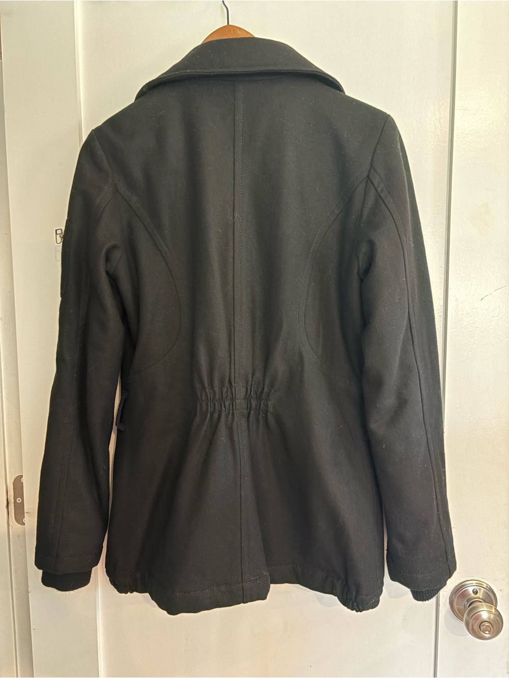 H&M Divided Black Wool Blend Utility Cargo Jacket Size 6 - Picture 3 of 14